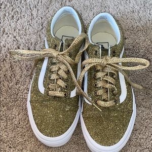 Vans- Old Skool Lurex Glitter Gold Sneakers